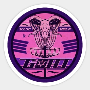 Disc Golf Pink Goat Sticker